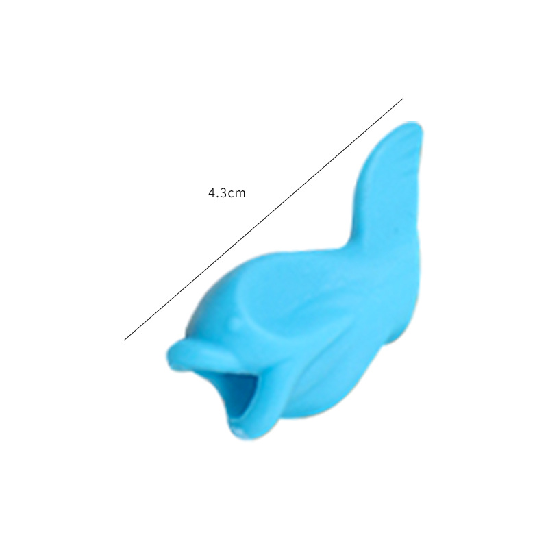 Set 2 Kẹp Giữ Bút Chì Bằng Silicon Tạo Hình Chú Cá Dễ Thương Độc Đáo