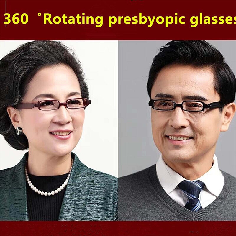 Kính Đọc Sách Chống Ánh Sáng Xanh Xoay 360 Độ TR90 Cho Nam Nữ