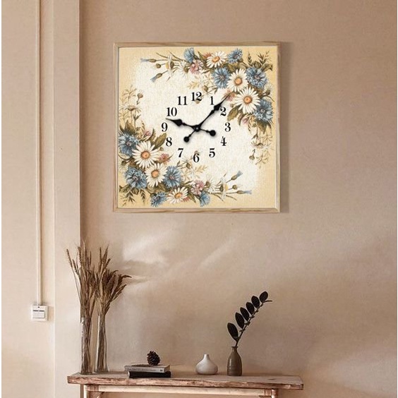 13 mẫu tranh đông hồ treo tường phong cách cổ điển - Máy đồng hồ sịn - Tặng kèm đinh treo tường k cần khoan