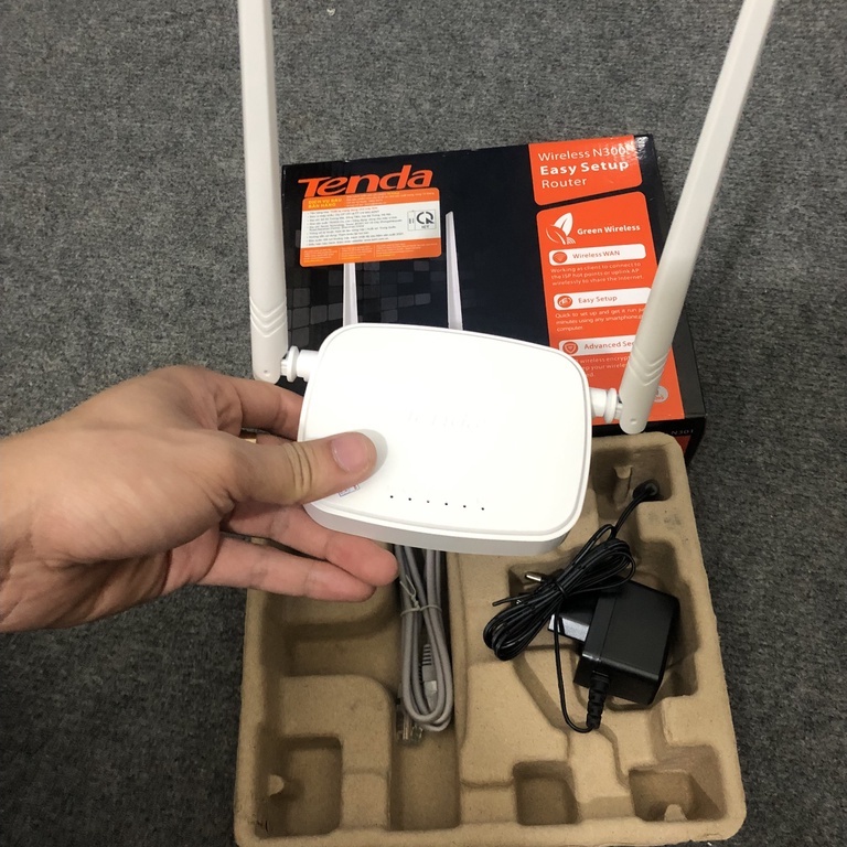 Bộ phát wifi kích sóng Tenda N301 2 Râu Chuẩn N300Mbps Hàng Chính Hãng