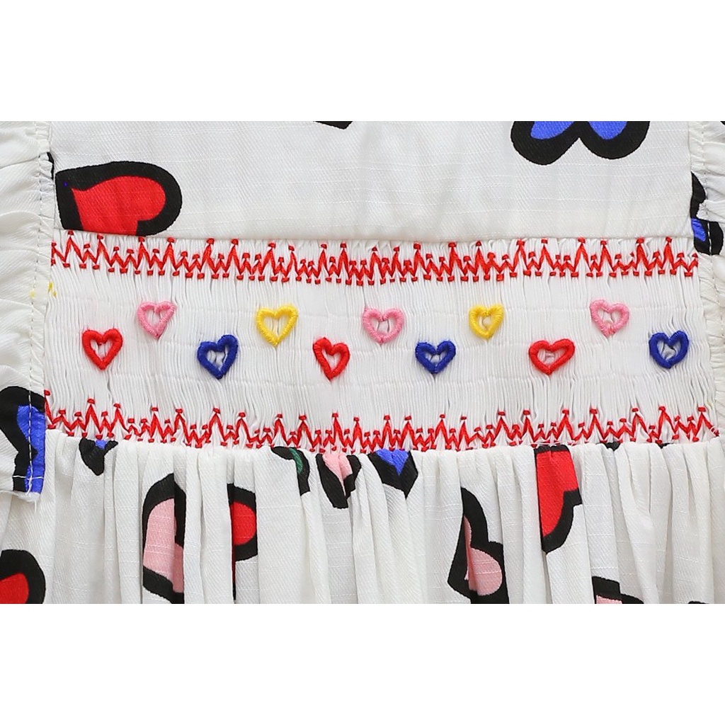 ĐẦM SMOCK TIM MÀU SẮC