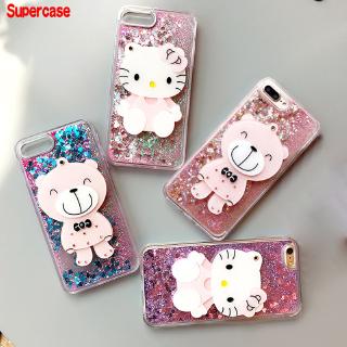 For Huawei Nova 4 4e 3e 3i 3 2 Plus 2s 2 Hello Kitty Bear mirror Cover glitter quicksand Soft phone Case