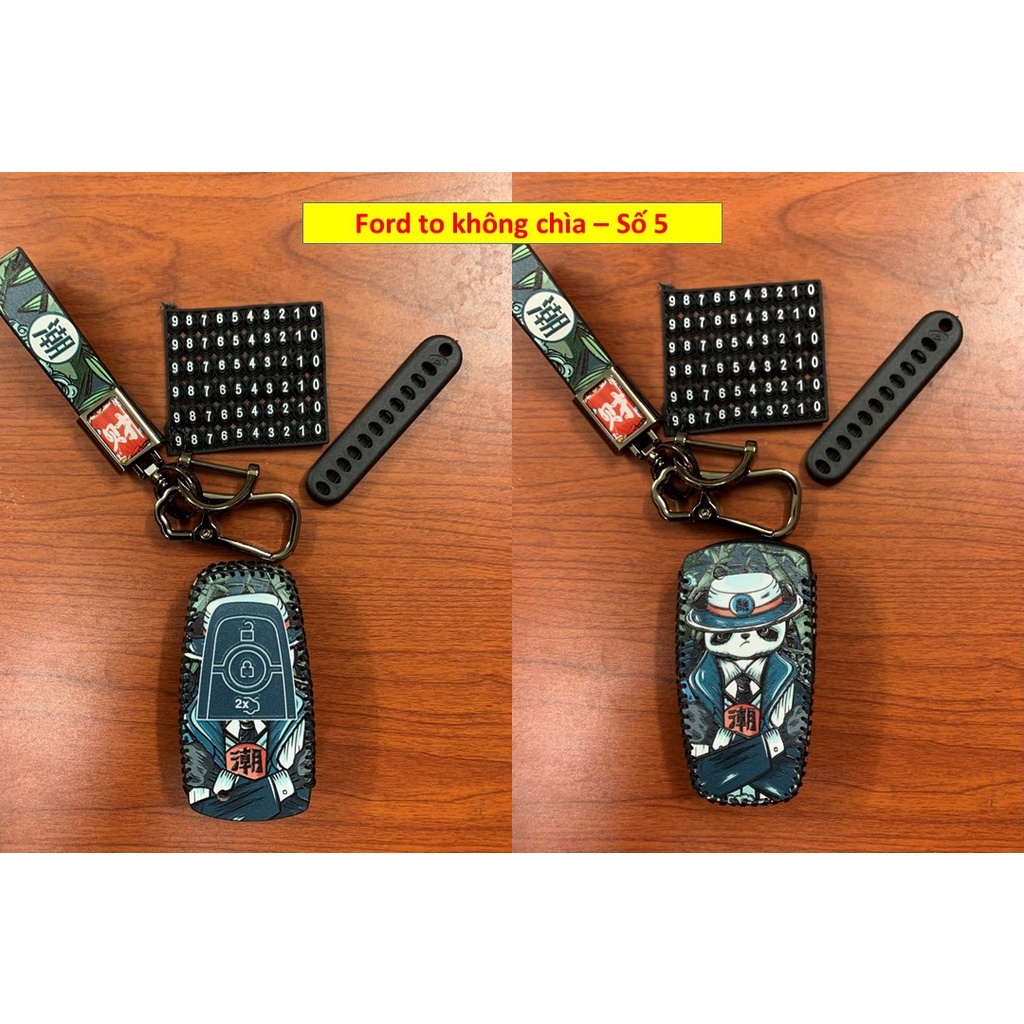 Bao da chìa khoá ô tô Tài lộc dành cho Ford không chìa