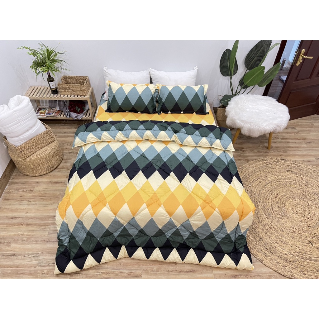 Bộ Chăn Ga Gối Cotton Poly Mẫu Mới Maibedding Thấm Hút Mồ Hôi Không Phai Bai Xù Giá Rẻ Đón Chào Mùa Đông 2021