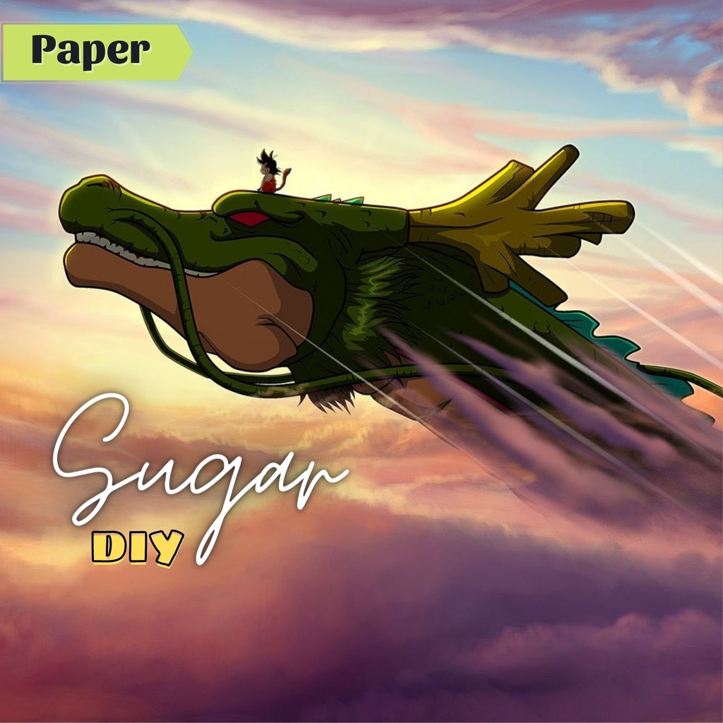 Shenlong treo tường - Mô hình giấy tự lắp ghép có màu