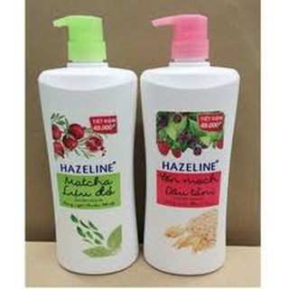 SỮA TẮM HAZELINE YẾN MẠCH DÂU TẰM - MATCHA LỰU ĐỎ 670G