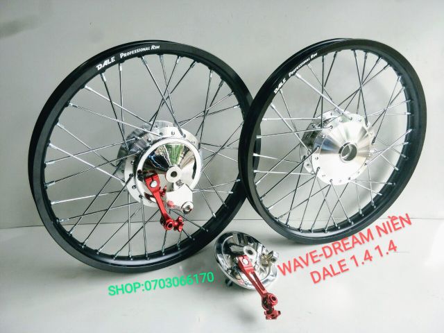 CẶP BÁNH CĂM WAVE DREAM NIỀN NHÔM DALE 1.4 1.4 ĐÙM  CĂM MẠ CROM KÈM 2MÁ ĐÙM.