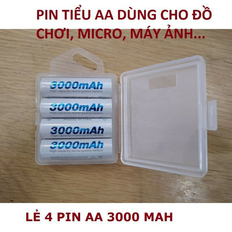 Pin sạc BESTON AA AAA kèm sạc tự ngắt khi đầy, tái sử dụng nhiều lần, tốc Độ Cao Led báo trạng thái sạc (BẢO HÀNH 1 NĂM)