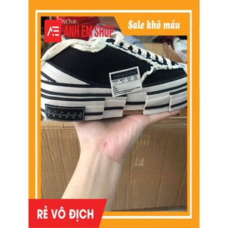 xVESSEL giày vải rách đế gỗ