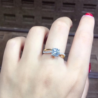 Nhẫn Mạ Vàng / Bạc 925 Đính Đá Pha Lê Hợp Thời Trang