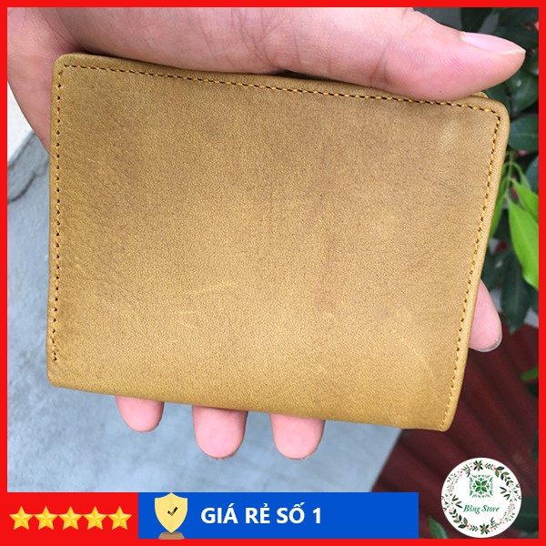 Bóp ví nam da bò thật cao cấp, dáng ví đứng, chất liệu da bò sáp mềm mại - VDN003