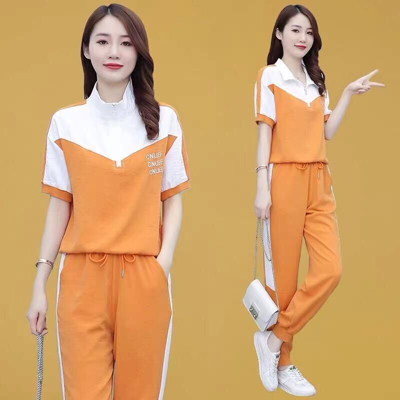 ✨Hàng Mới Đã Sẵn Sàng✨Bộ Đồ Thể Thao Hai Món Dáng Rộng Phong Cách Hàn Quốc Thời Trang Mùa Hè