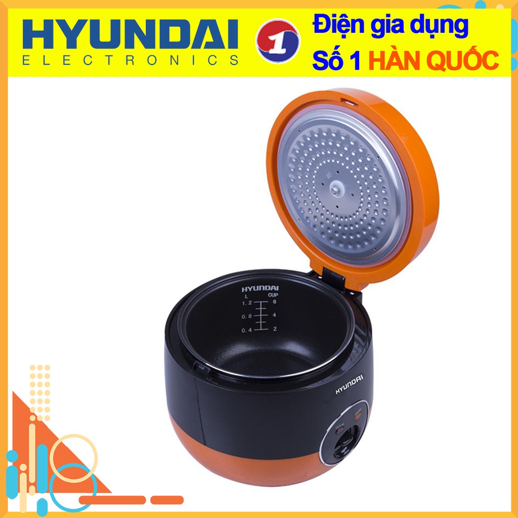 Nồi Cơm Điện Cơ  Hyundai Hàn Quốc HDE 2000R Công Suất 500W 1.2L Công Nghệ Nấu 3D giữ Nhiệt Lâu