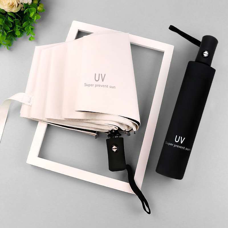Dù gấp gọn tiện lợi ,có nút đóng mở gấp gọn chống tia UV che nắng, che mưa - RIN