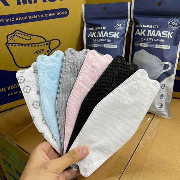 Thùng 300 Cái Khẩu Trang 4D KF94 Siêu Chống Bụi Mịn Vi Khuẩn Hiệu AK MASK Hàng Chính Hãng KT08