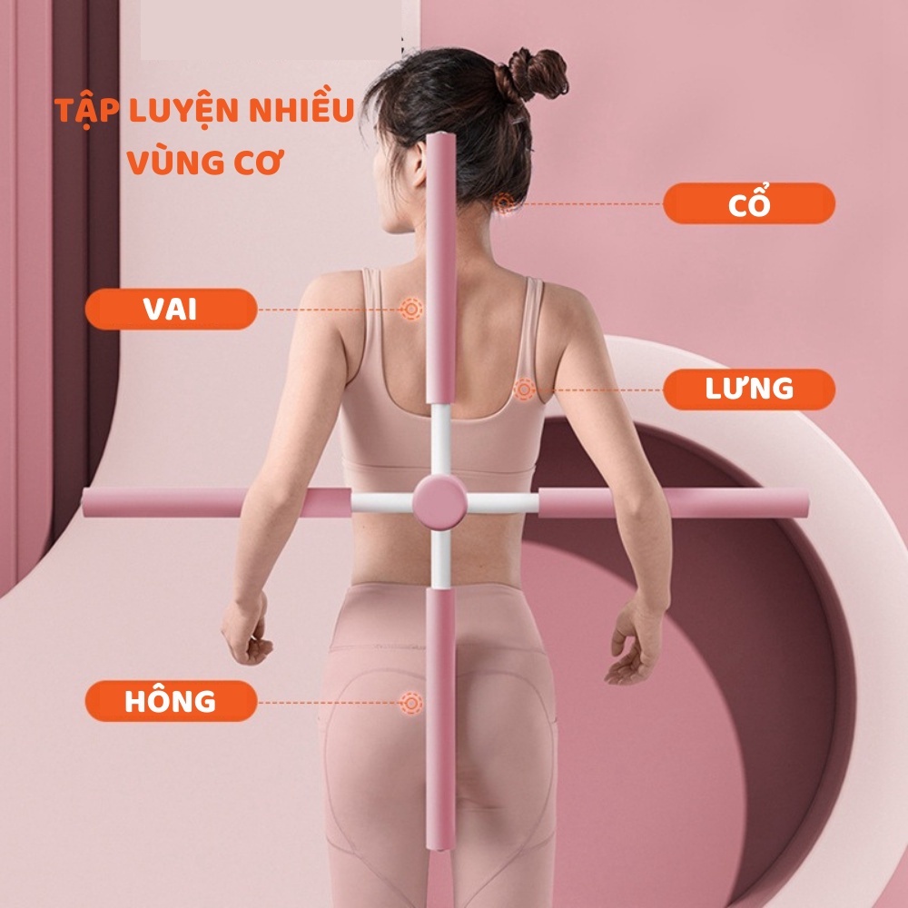 Thanh Tập Chống Gù Lưng, Gậy Tập Yoga Toàn Thân Chống Gù Lưng Bằng Thép Không Gỉ, Dụng Cụ Hỗ Trợ Yoga