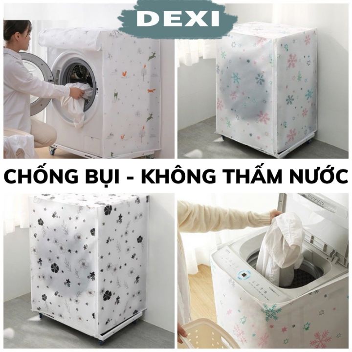 Bọc máy giặt cửa ngang, cửa trên chống bụi Peva, vỏ trùm che máy giặt DEXI