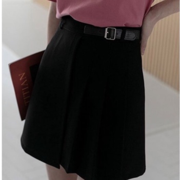 Chân Váy Xếp Ly Một Bên Chân Váy Tennis Phối Dây Thắt Lưng Khóa Cài Chất Tuyết Mưa Hàn Quốc | BigBuy360 - bigbuy360.vn