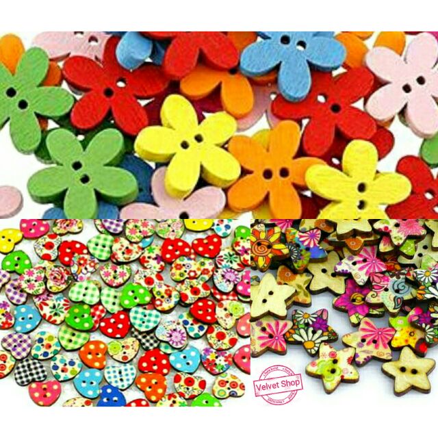 Cúc/Nút/ Khuy gỗ handmade