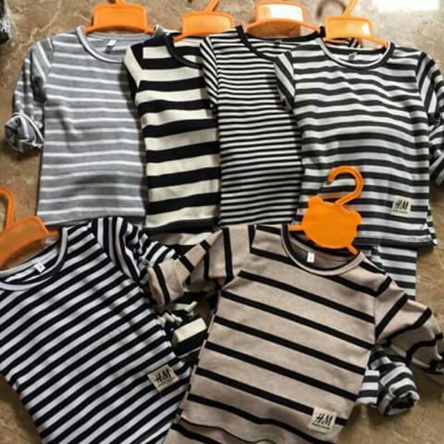 Bộ kẻ dài tay H&M