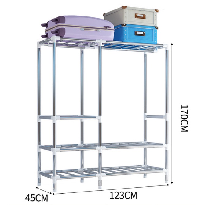 [BẢO HÀNH 12 THÁNG]Tủ Vải Khung Thép Titan Tủ Đựng Quần Áo Vải Kích Thước Lớn Khung Thép Siêu To NSG-HOME