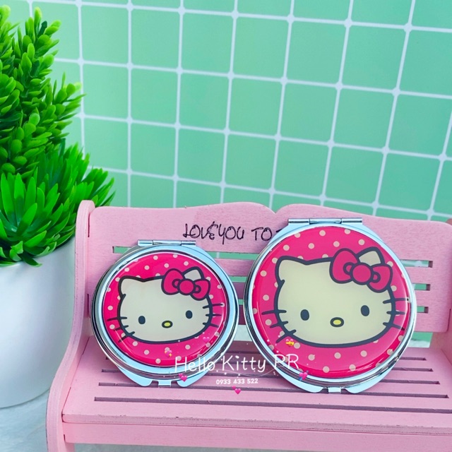 GƯƠNG 2 MẶT BỎ TÚI HELLO KITTY