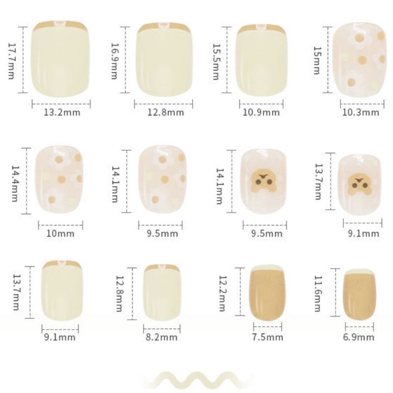 Set 24 Móng Tay Giả Có Thể Tháo Rời Chất Lượng Cao