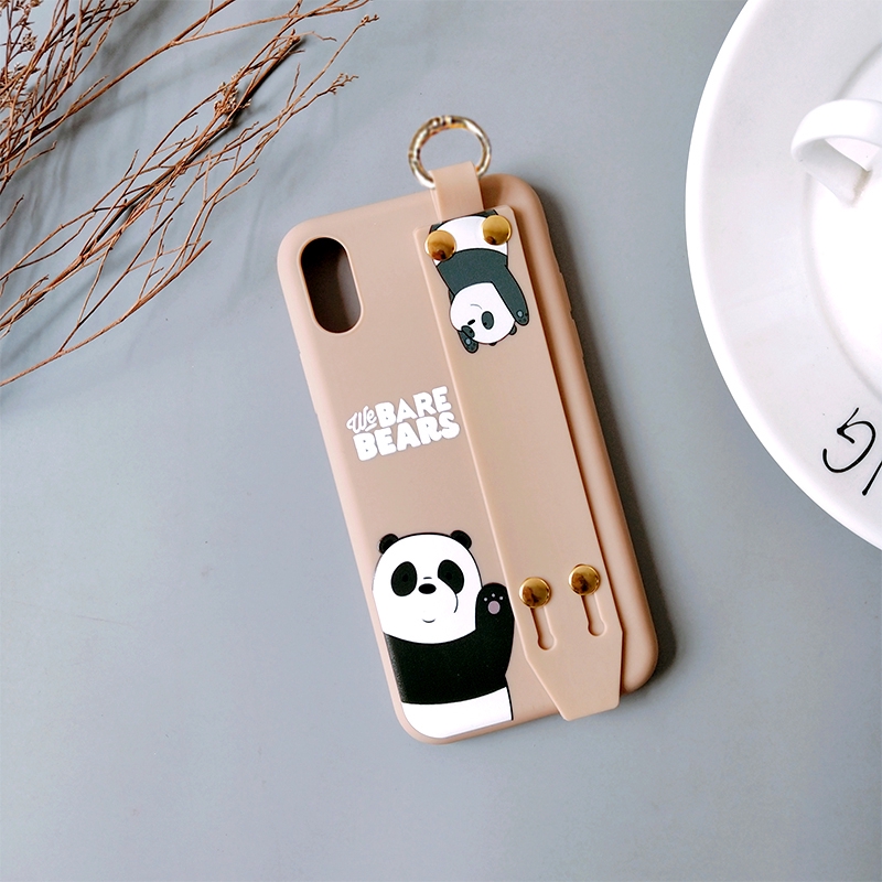Ốp điện thoại silicon dẻo kèm dây đeo cổ tay in hình cho iPhone XR X XS XSMax 6 6s 7 8 6plus 8plus 11 11Pro 11Promax 12 12Pro 12Promax 13 14