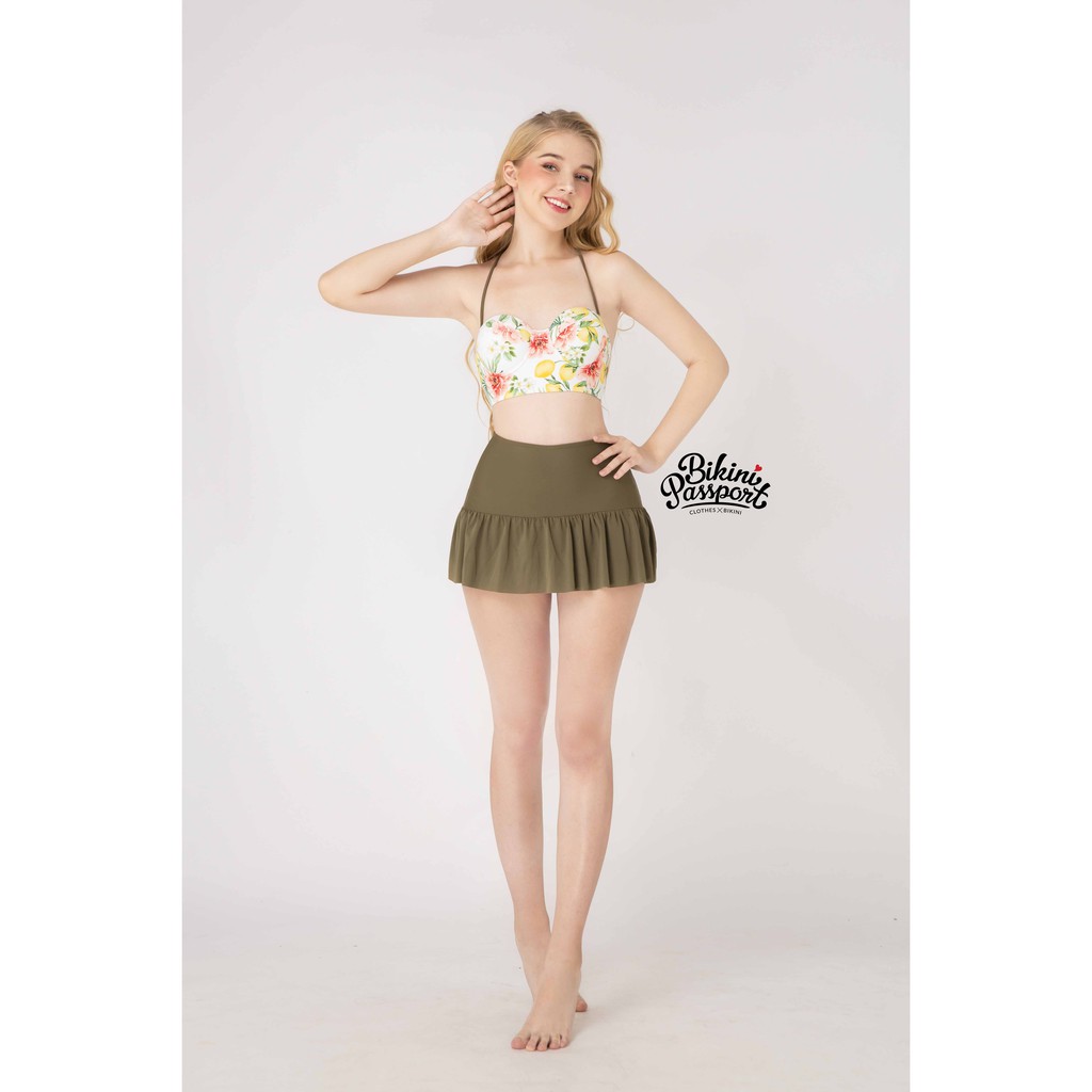 [Mã LTNP50 giảm 50K đơn 150K] Đồ bơi Nữ BIKINI PASSPORT kiểu hai mảnh váy áo crotop- màu Xanh rêu - BS038_MS | BigBuy360 - bigbuy360.vn