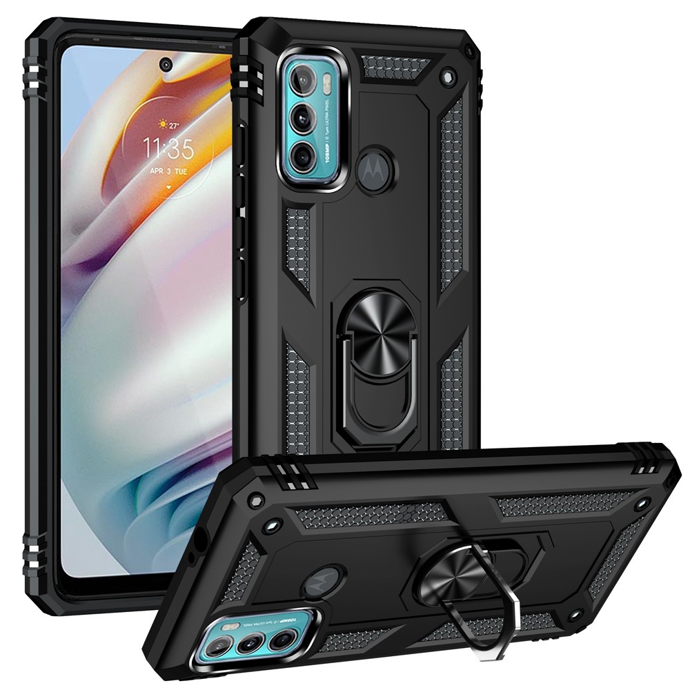 Ốp lưng đầy màu sắc Motorola G60 Vỏ chống sốc Moto G40 Fusion Giá đỡ nhẫn đeo tay PC cứng Vỏ điện thoại Vỏ giáp