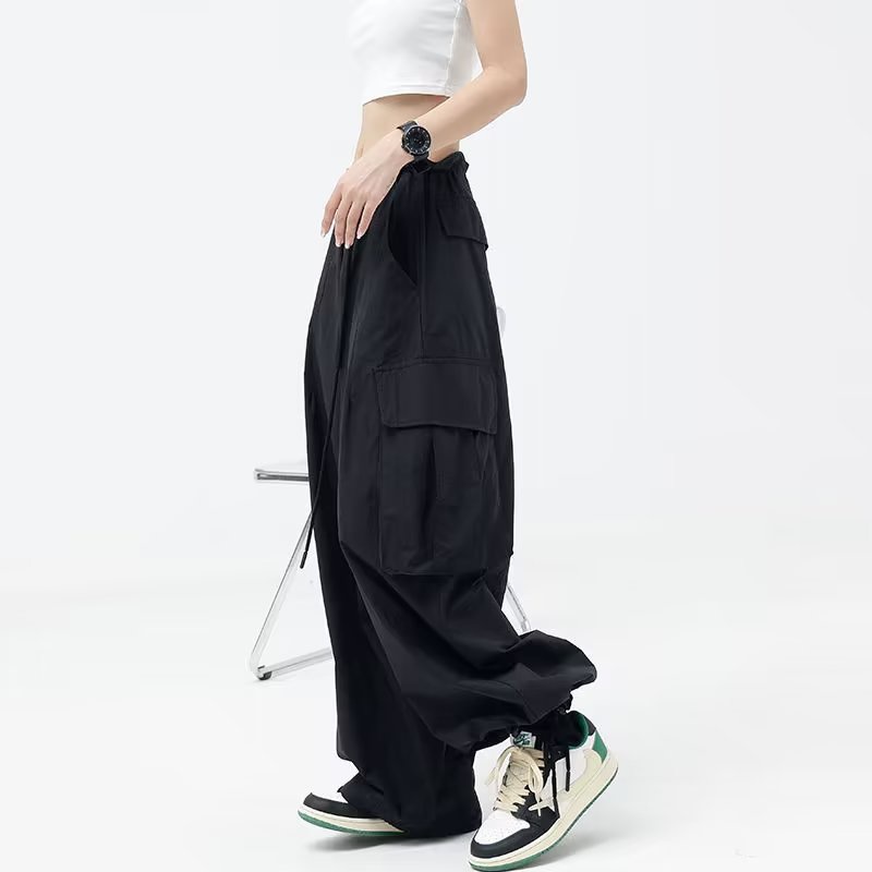 Quần Dài Nam Ống Rộng Phong Cách Retro Nhật Bản Thời Trang Cho Nữ Phong Cách Đường Phố Quần Yếm Jean Lưng Cao Ống Rộng Phong Cách