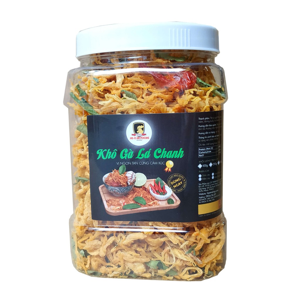 1kg Khô gà lá chanh CAY VỪA loại ngon (đạt VSATTP) - Xưởng Chuyên Sỉ