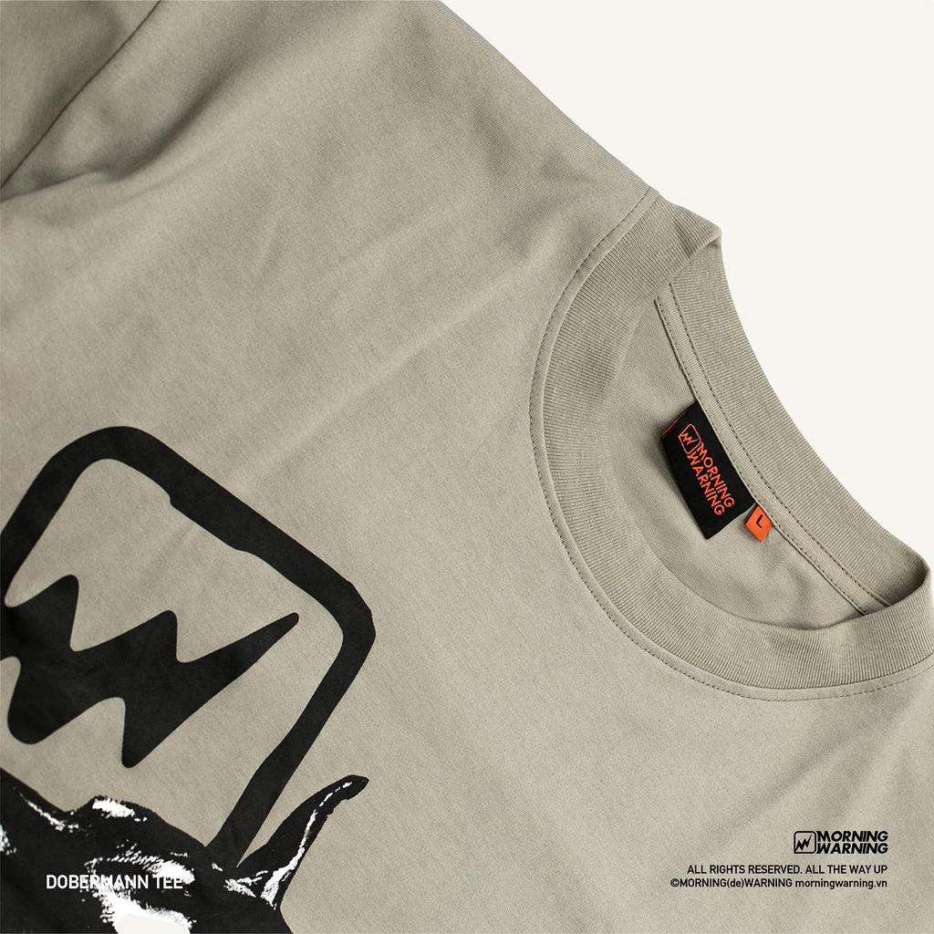 Áo thun Morning Warning Dobermann - Áo Thun Unisex Form Rộng Tay Lỡ Oversize Local Brand