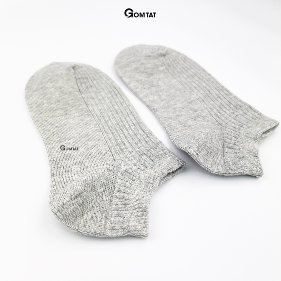 Tất vớ nam cổ ngắn GOMTAT mẫu gân chìm, chất liệu cotton cao cấp thoáng khí - FIVE-TAY10-NGAN