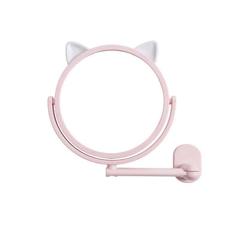 Gương trang điểm gắn tường tai thỏ đáng yêu size 14*20cm