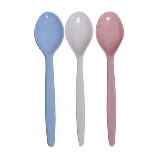 Thìa nhựa phíp Thái cho bé ăn dặm - Cán ngắn màu xanh