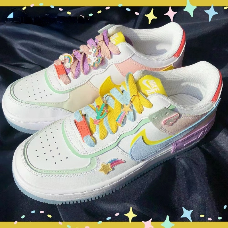 1 Cặp ✨Cod✨ Dây màu phẳng Polyester một lớp Dây giày nhiều màu dây giày jordan 1 Dây giày dẹt giày dây buộc màu trắng dây giày air force 1  YM01