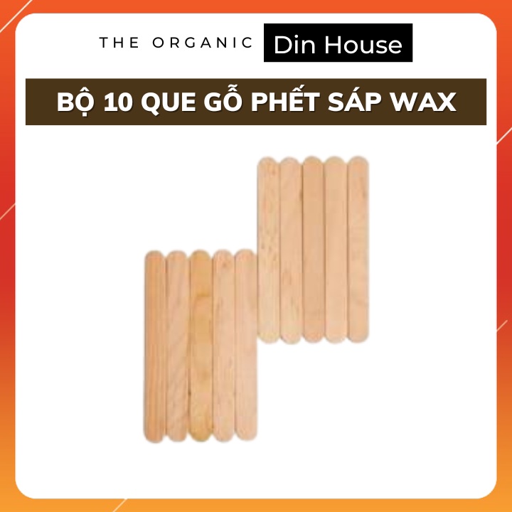 Que phết sáp bộ 10 que gỗ waxing