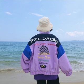 Áo khoác gió Nam-Nữ 2 màu Tím, Trắng-Ảnh thật