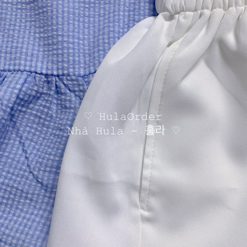 Set Áo Babydoll Buộc Vai Nơ & Quần Đùi Nữ - Hàng Sẵn - Freesize - HULA 훌라 | BigBuy360 - bigbuy360.vn