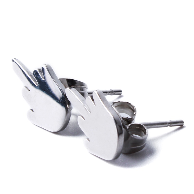 Hoa Tai Hình Ngón Tay Giữa Phong Cách Punk