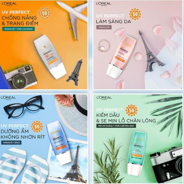 Kem Chống Nắng Kiềm Dầu L'Oreal Uv Perfect Matte Advanced Oil Control Sunscreen