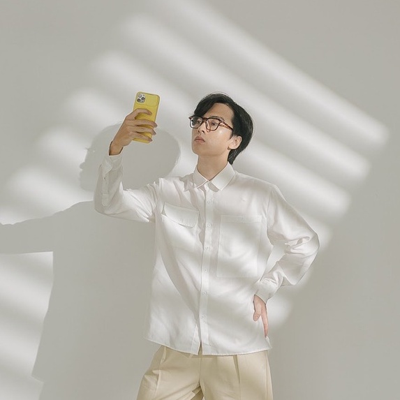 BLANKESPACE Áo Sơ Mi Tay Dài Basic Blankesoul White Shirt Form Xuông Thời Trang Nam Nữ Unisex