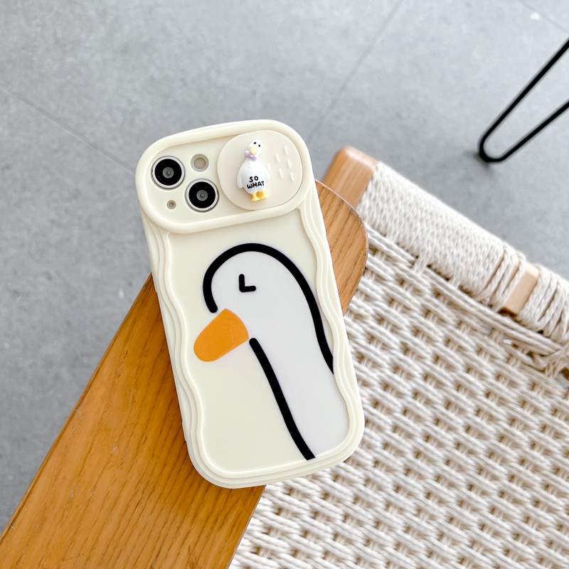 Ốp Điện Thoại Silicon Chất Lượng Cao Hình Ngỗng Dễ Thương Cho iPhone 12 13 11 PRO MAX XR 11 12 PRO 13 PRO MAX 14 14 PRO