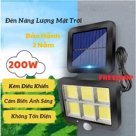 Đèn Năng Lượng Mặt Trời Chống Trộm, Chống Nước, Tiết Kiệm Pin - Kèm Điều Khiển Cảm Biến