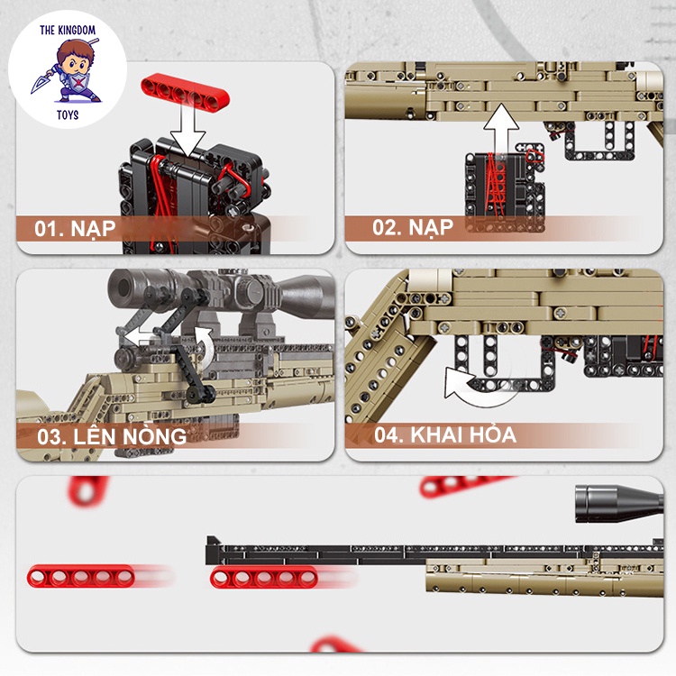 Đồ Chơi Lắp Ráp PUBG Mô Hình Súng M24 Cảnh Sát Quân Đội Free Fire CSGO XB24007