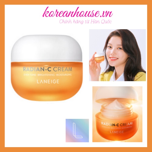 KEM DƯỠNG TRẮNG NÂNG TONE DA LANEIGE RADIAN C CREAM_Vitamin C Tone Up Cream
