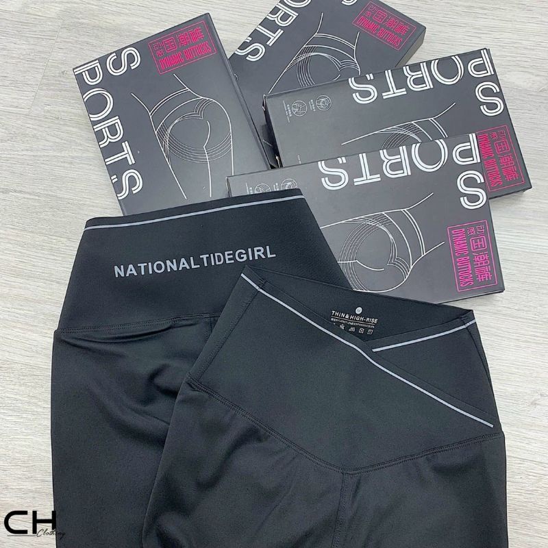Quần legging gen bụng cạp viền hàng QC