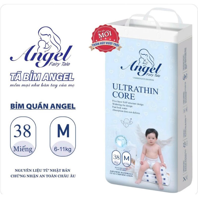 Tã quần bỉm ANGEL bao bì xanh đủ zesi.M/38.L/36.XL/34..XXL32.XXL 30 miếng