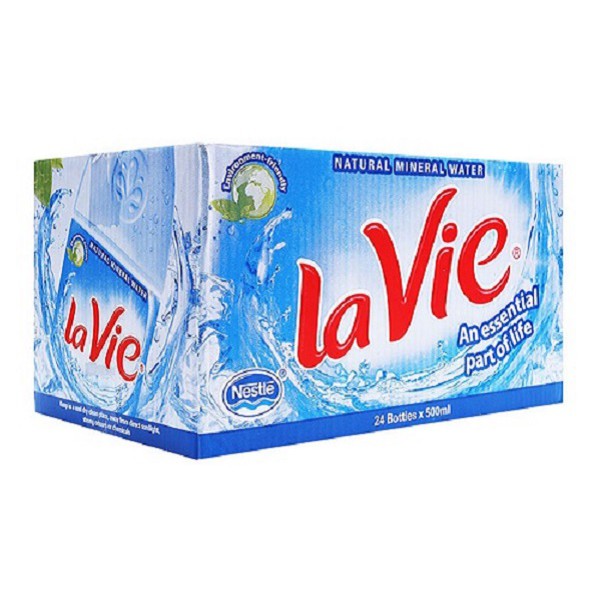 Thùng 24 chai nước khoáng La Vie 500ml